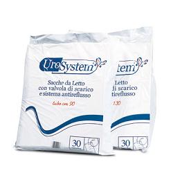 SACCA DI DRENAGGIO DA LETTO PER INCONTINENZA UROSYSTEM TUBO 130 CM CON SCARICO 30 PEZZI - FARMAPRIME