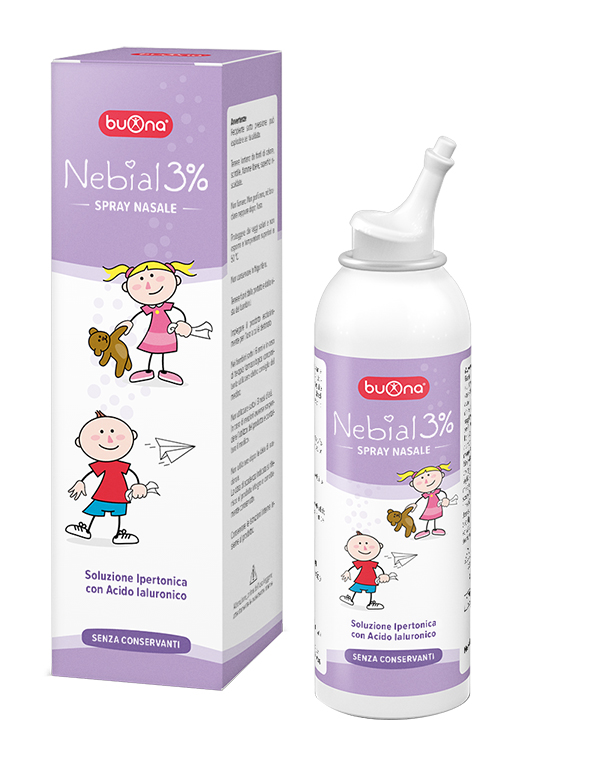 NEBIAL SOLUZIONE SALINA IPERTONICA DI SODIO CLORURO AL 3% CON ACIDO IALURONICO SPRAY NASALE 100 ML - FARMAPRIME