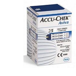 STRISCE MISURAZIONE GLICEMIA ACCU-CHEK AVIVA BRK RETAIL 25 PEZZI - FARMAPRIME
