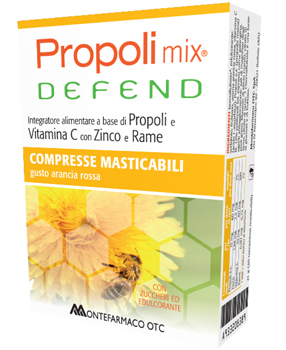PROPOLI MIX DEFEND 30 COMPRESSE MASTICABILI GUSTO ARANCIA - FARMAPRIME