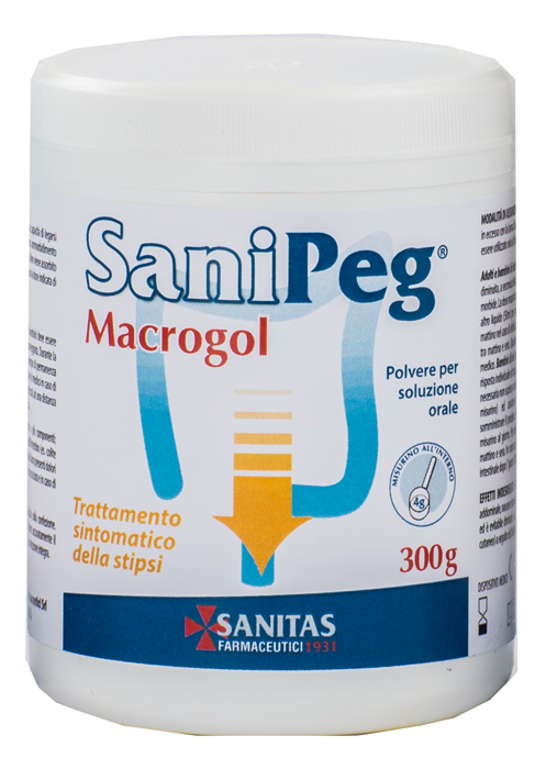 SANIPEG MACROGOL POLVERE PER SOLUZIONE ORALE BARATTOLO 300 G - FARMAPRIME