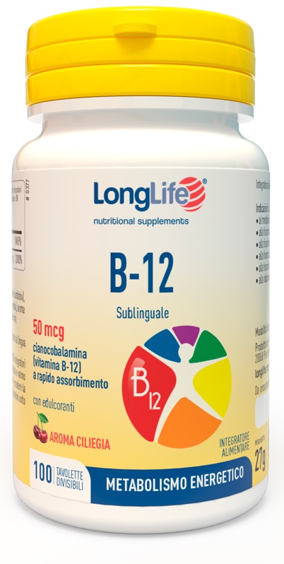 LONGLIFE B12 50MCG SUBLINGUALE 100 TAVOLETTE - FARMAPRIME