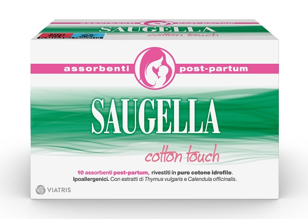 SAUGELLA COTTON TOUCH ASSORBENTI POSTPARTUM 10 PEZZI - FARMAPRIME