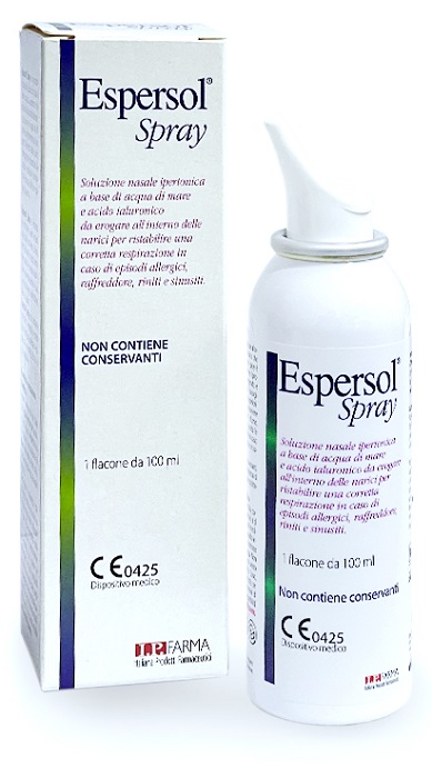 SOLUZIONE NASALE ESPERSOL SPRAY IPERTONICA A BASE DI ACQUA DI MARE E ACIDO IALURONICO 0,02% 100ML - FARMAPRIME