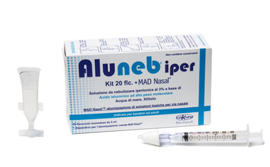 ALUNEB KIT SOLUZIONE IPERTONICA 3% 20 FLACONCINI + MAD NASAL ATOMIZZATORE - FARMAPRIME