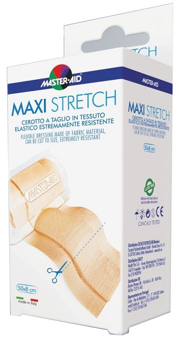 MASTER-AID STRETCH CEROTTO A TAGLIO IN TESSUTO ELASTICO RESISTENTE 50 X 8 CM - FARMAPRIME