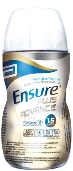 ENSURE PLUS ADVANCE VANIGLIA 4 BOTTIGLIE DA 220 ML - FARMAPRIME