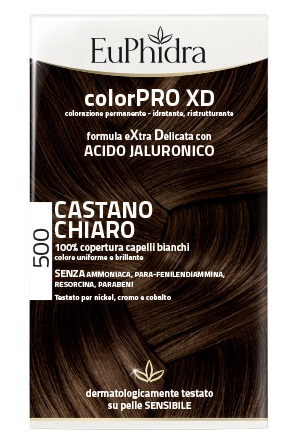 EUPHIDRA COLORPRO XD 500 CAST CHIARO GEL COLORANTE CAPELLI IN FLACONE + ATTIVANTE + BALSAMO + GUANTI - FARMAPRIME
