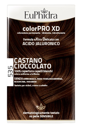 EUPHIDRA COLORPRO XD 535 CASTANO CIOCCOLATO GEL COLORANTE CAPELLI IN FLACONE + ATTIVANTE + BALSAMO + GUANTI - FARMAPRIME