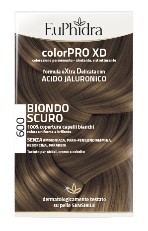 EUPHIDRA COLORPRO XD 600 BIONDO SCURO GEL COLORANTE CAPELLI IN FLACONE + ATTIVANTE + BALSAMO + GUANTI - FARMAPRIME