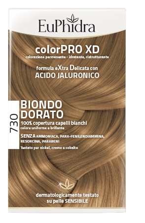 EUPHIDRA COLORPRO XD 730 BIONDO DORATO GEL COLORANTE CAPELLI IN FLACONE + ATTIVANTE + BALSAMO + GUANTI - FARMAPRIME