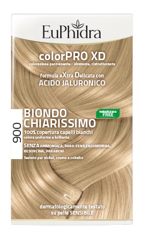 EUPHIDRA COLORPRO XD 900 BIONDO CHIARISSIMO GEL COLORANTE CAPELLI IN FLACONE + ATTIVANTE + BALSAMO + GUANTI - FARMAPRIME