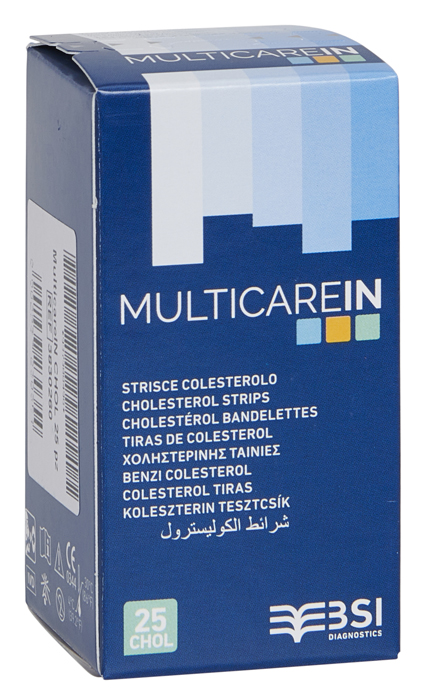 STRISCE MISURAZIONE GLICEMIA MULTICARE IN GLUCOSIO ELETTRODO 50 PEZZI - FARMAPRIME