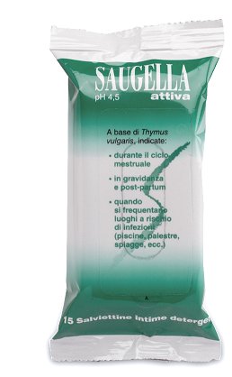 SAUGELLA ATTIVA SALVIETTINE 15 BUSTINE - FARMAPRIME
