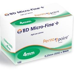 AGO PER PENNA DA INSULINA BD MICROFINE PENTAPOINT GAUGE 32 4 MM 100 PEZZI - FARMAPRIME