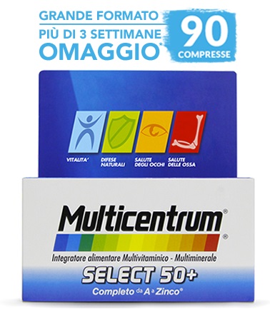 MULTICENTRUM SELECT 50+ 90 COMPRESSE - FARMAPRIME