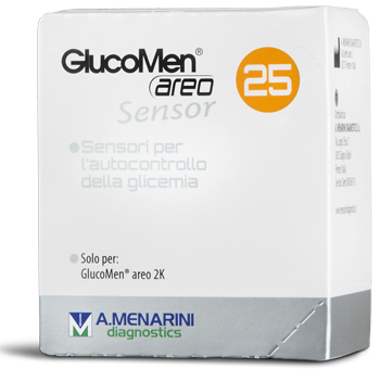 STRISCE MISURAZIONE GLICEMIA GLUCOMEN AREO SENSOR 25 PEZZI - FARMAPRIME