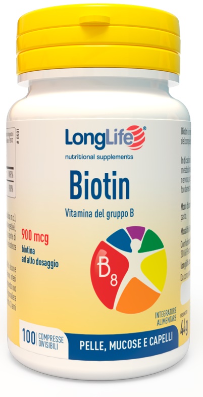 LONGLIFE BIOTIN 900 MCG 100 COMPRESSE - FARMAPRIME