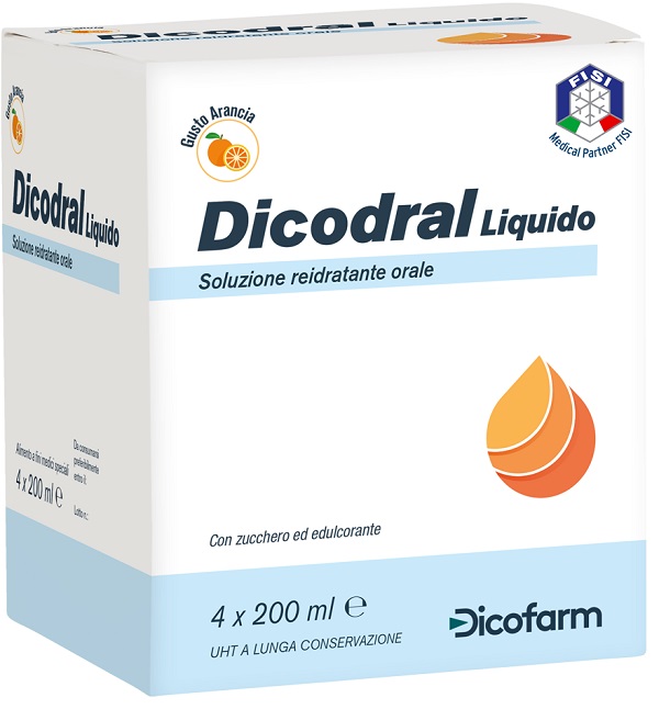 DICODRAL LIQUIDO SOLUZIONE REIDRATANTE ORALE 4 X 200 ML - FARMAPRIME
