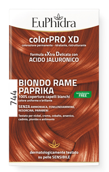 EUPHIDRA COLORPRO GEL COLORANTE CAPELLI XD 744 PAPRIKA 50 ML IN FLACONE + ATTIVANTE + BALSAMO + GUANTI - FARMAPRIME