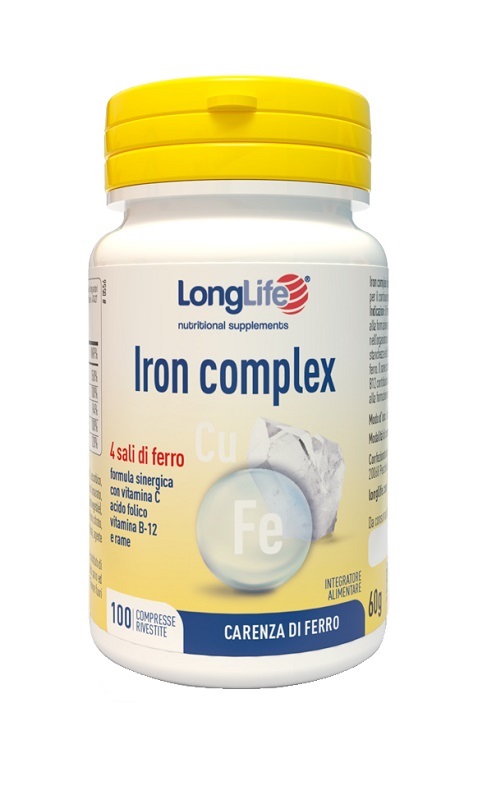 LONGLIFE IRON COMPLEX 100 COMPRESSE RIVESTITE - FARMAPRIME
