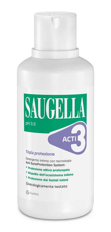 SAUGELLA ACTI3 TRIPLA PROTEZIONE DETERGENTE INTIMO 500 ML - FARMAPRIME