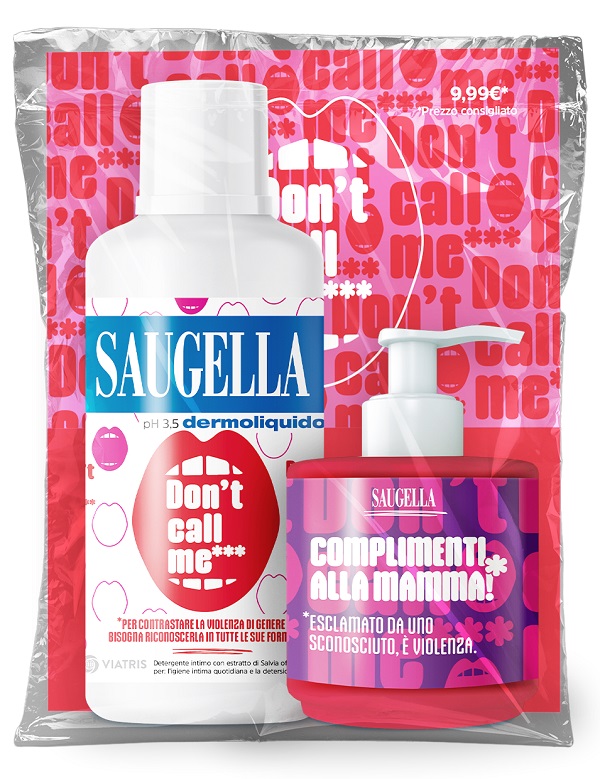 SAUGELLA BUNDLE DERMOLIQUIDO DON'T CALL ME 1 SAUGELLA DERMOLIQUIDO 500 ML CON ETICHETTA EDIZIONE LIMITATA + 1 MINISIZE SAMPLE CON PUMP 150 ML - FARMAPRIME