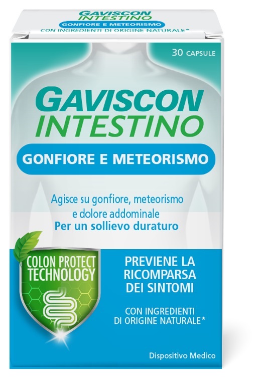 GAVISCON INTESTINO GONFIORE E METEORISMO 30 CAPSULE - FARMAPRIME