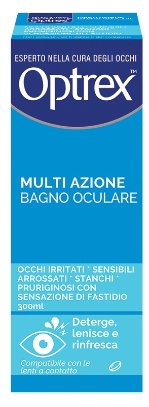 BAGNO OCULARE OPTREX MULTI AZIONE 300 ML + OCCHIERA FLESSIBILE - FARMAPRIME