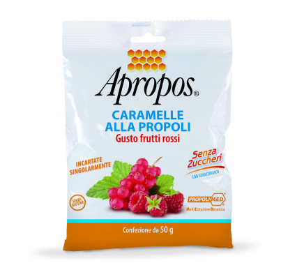 APROPOS CARAMELLE DURE FRUTTI ROSSI SENZA ZUCCHERO - FARMAPRIME
