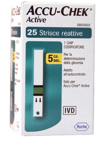 STRISCE MISURAZIONE GLICEMIA ACCU-CHEK ACTIVE 25 PEZZI - FARMAPRIME