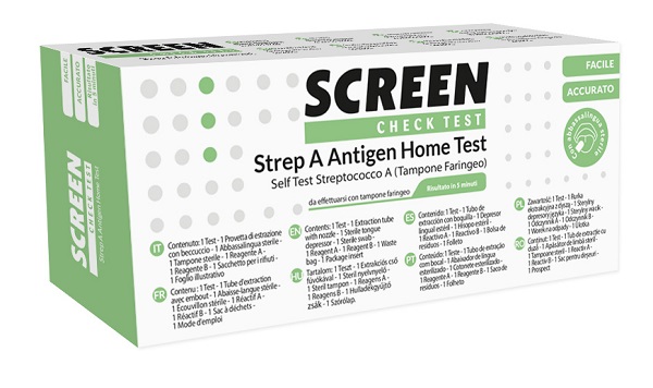 STREP A ANTIGEN HOME TEST DETERMINAZIONE QUALITATIVA ANTIGENI STREPTOCOCCO A DA TAMPONE FARINGEO 2 PEZZI - FARMAPRIME