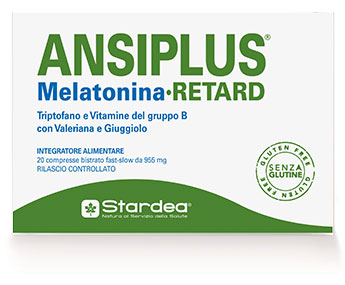 ANSIPLUS RETARD MELATONINA 20 COMPRESSE BISTRATO FAST SLOW 955 MG - FARMAPRIME