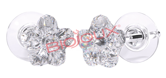 ORECCHINO POST FORATURA SWAROVSKI CRYSTAL FLOWER ARTICOLO BJT963 - FARMAPRIME