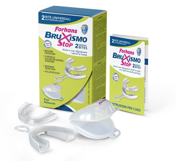 BITE UNIVERSALI AUTOMODELLANTI BRUXISMO STOP FORHANS 2 PEZZI - FARMAPRIME