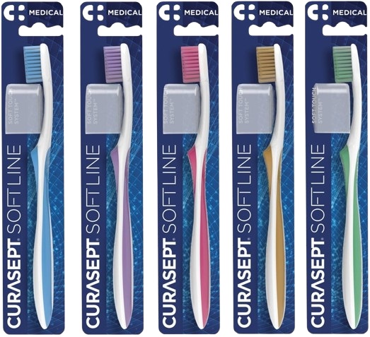 CURASEPT SPAZZOLINO SOFT MEDICAL COLORE AZZURRO - FARMAPRIME