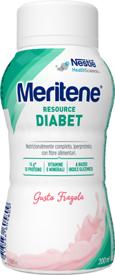 MERITENE RESOURCE DIABET FRAGOLA ALIMENTO IPERPROTEICO 28 VITAMINE E MINERALI 200 ML - FARMAPRIME