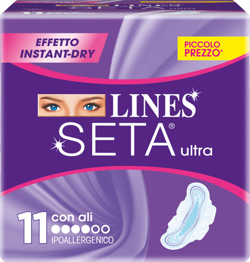 LINES SETA ULTRA ASSORBENTI CON ALI 11 PEZZI - FARMAPRIME