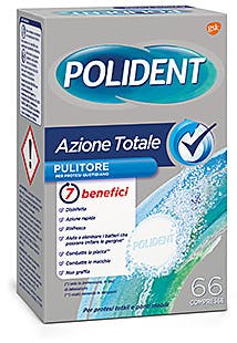 POLIDENT AZIONE TOTALE 66 COMPRESSE PULITORE PER PROTESI QUOTIDIANO - FARMAPRIME