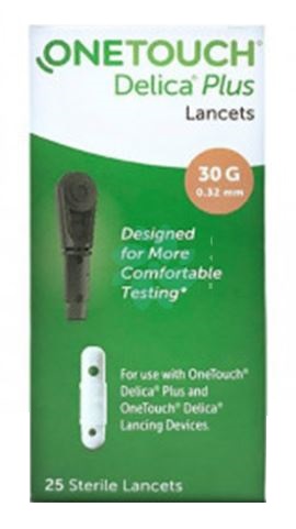 LANCETTE PUNGIDITO ONETOUCH DELICA PLUS 25 PEZZI - FARMAPRIME
