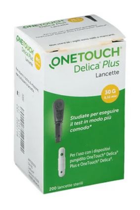 LANCETTE PUNGIDITO ONETOUCH DELICA PLUS 200 PEZZI - FARMAPRIME