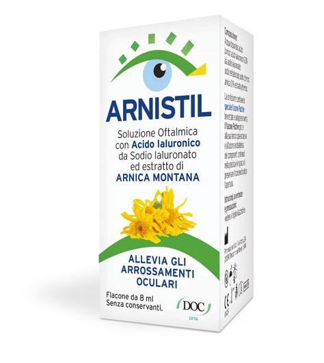 ARNISTIL SOLUZIONE OFTALMICA ACIDO IALURONICO 0,2% + ESTRATTO DI ARNICA MONTANA 0,1% FLACONE 8 ML - FARMAPRIME