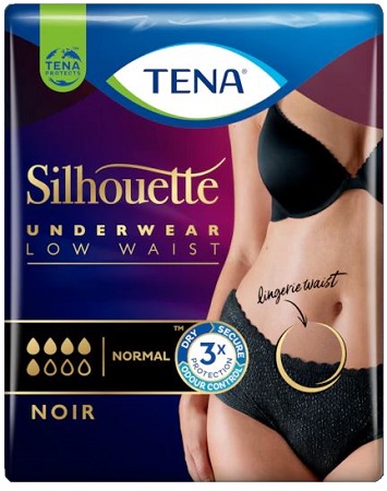 TENA SILHOUETTE NOIR M 10 PEZZI - FARMAPRIME