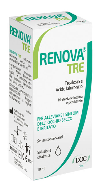 RENOVA TRE COLLIRIO A BASE DI TREALOSIO E ACIDO IALURONICO 10 ML SENZA CONSERVANTI - FARMAPRIME