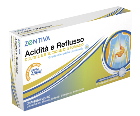 ZENTIVA ACIDITA' REFLUSSO 20 COMPRESSE MASTICABILI - FARMAPRIME