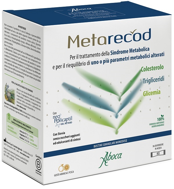 METARECOD 40 BUSTINE GRANULARI X 2,5G GUSTO ARANCIA E PESCA - FARMAPRIME