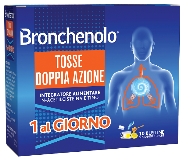 BRONCHENOLO TOSSE DOPPIA AZIONE 10 BUSTINE - FARMAPRIME