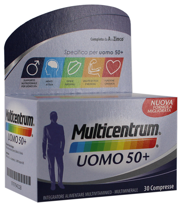 MULTICENTRUM UOMO 50+ 30 COMPRESSE - FARMAPRIME
