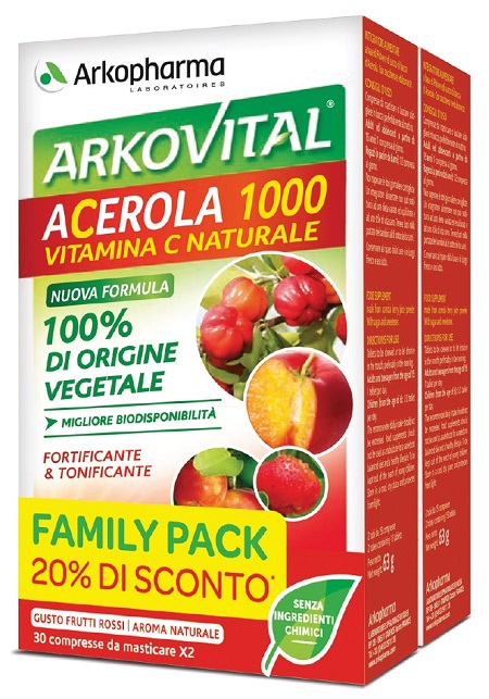 ARKOVITAL ACEROLA 1000 PACK FAMILY 60 COMPRESSE - FARMAPRIME