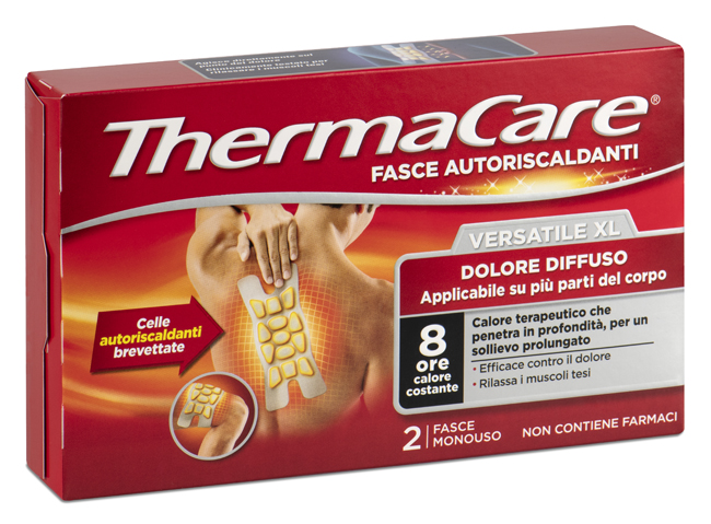 FASCIA AUTORISCALDANTE VERSATILE THERMACARE XL 2 PEZZI - FARMAPRIME